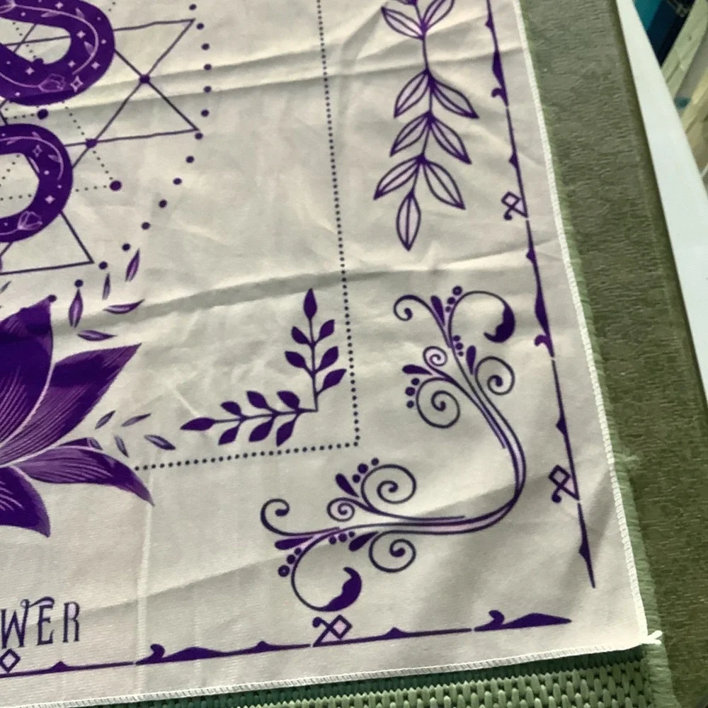 Own Your Power Snake Lotus Moon Phase Tapestry Wall Hanging Purple 29x28